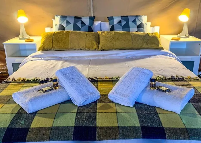 African Safari Canvas Tent Sea View Οργανωμένο κάμπινγκ Κρανίδι