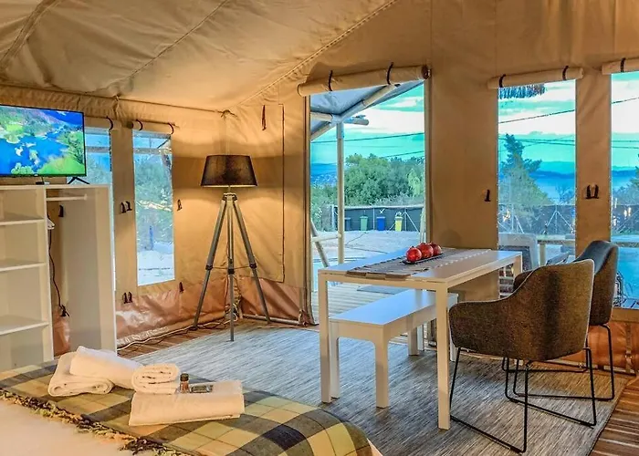 African Safari Canvas Tent Sea View Οργανωμένο κάμπινγκ